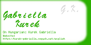 gabriella kurek business card